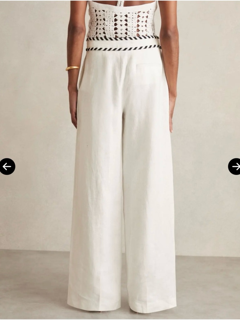Reiss Fawn Wide Leg Linen Pant NWT - Picture 5 of 12